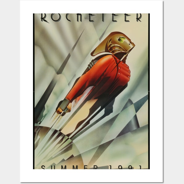 Rocketeer Movie Poster Shirt - Art Deco Wall Art by HipHopTees